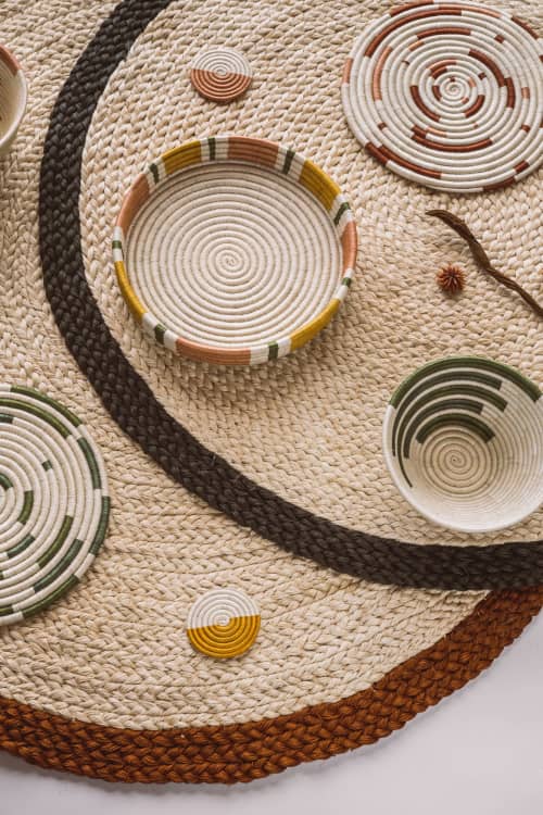 Bogota Large Round Rug | Small Rug in Rugs by Zuahaza by Tatiana | Finca San Felipe in La Calera. Item made of fabric with fiber works with boho & minimalism style