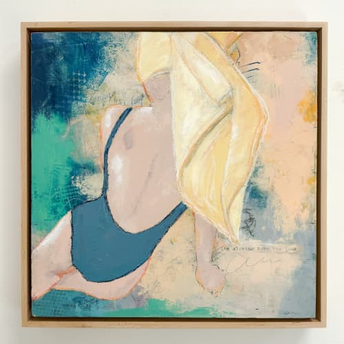 Slowing Down | 18 x 18 | Oil And Acrylic Painting in Paintings by Ella Friberg. Item composed of wood compatible with contemporary and modern style