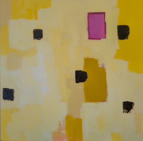 Remnants #4—Neutral Color-Block Abstract Oil on Canvas 30x30 | Oil And Acrylic Painting in Paintings by Vincent Salvati – Contemporary Abstract Painter | NJ`. Item made of canvas works with minimalism & contemporary style