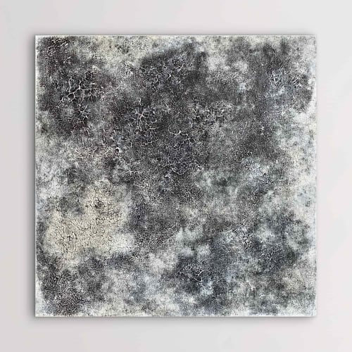 Soul of a Stone: Temporal Signature | Oil And Acrylic Painting in Paintings by Alessia Lu. Item composed of canvas in minimalism or contemporary style