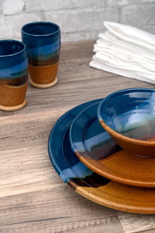 Earth & Sky Tableware | Tableware by Sunset Canyon Pottery | Austin, TX in Austin