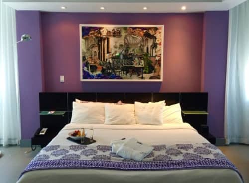 The Parent Trap, 40" X 50", Archival Pigment on Watercolor Paper, Edition of 5 | Mixed Media by Steven Rudin | Marseilles Hotel in Miami Beach. Item made of paper with synthetic