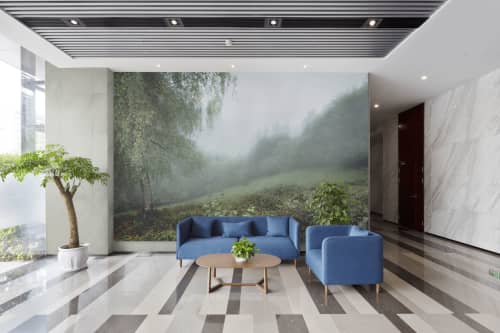Misty Morning | Wall Treatments by Jay Mason. Item in mediterranean style