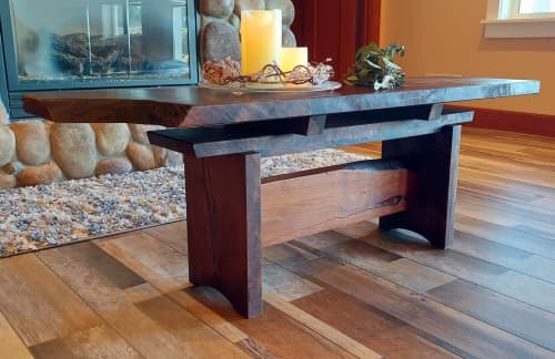Oregon Black Walnut coffee table, foyer table | Tables by SjK Design Studios. Item made of walnut compatible with asian and modern style