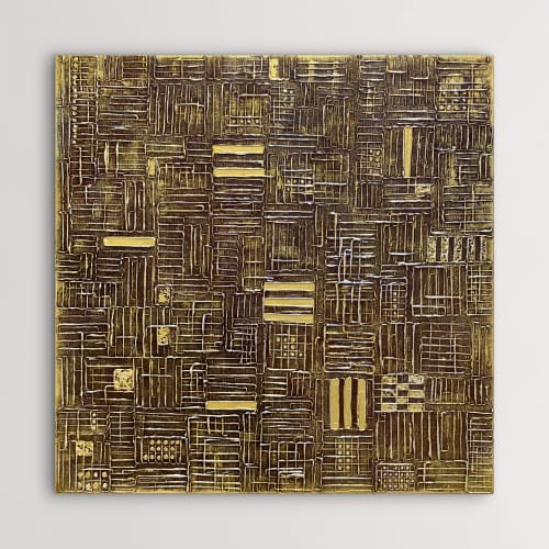 An Incredible Device (SOLD) | Oil And Acrylic Painting in Paintings by Alessia Lu. Item composed of canvas compatible with minimalism and contemporary style