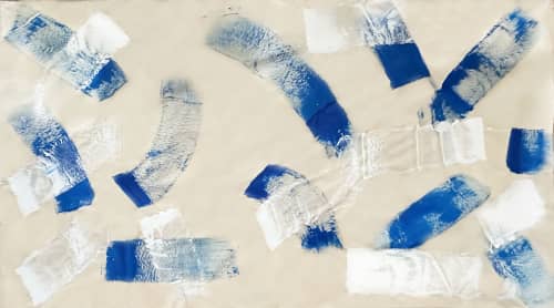 Blue Wind #3 | Oil And Acrylic Painting in Paintings by Arthur  Adams. Item made of canvas compatible with mid century modern and contemporary style