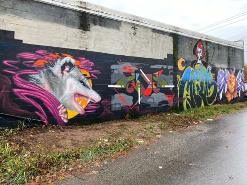 Possum Mural by Kathryn Crawford Art | Wescover Street Murals