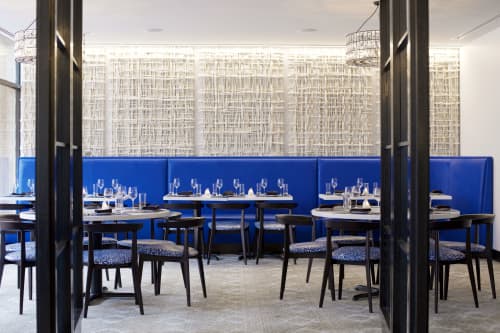 WOVENWALL™ Rope Panels | Wall Hangings by BroCoLoco | All Set Restaurant & Bar in Silver Spring. Item composed of cotton