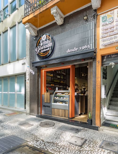 Serra Dourada - Restaurant by Afetto Archtecture | Architecture by Afetto - Stories in Architecture | Rua XV de Novembro, 184 in Centro Histórico de São Paulo. Item made of synthetic