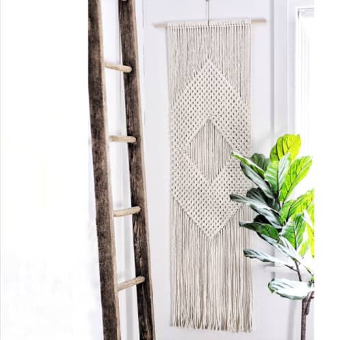 Facets | Macrame Wall Hanging in Wall Hangings by indie boho studio. Item composed of wood and cotton