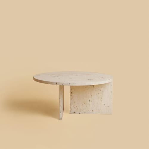 Travertine Coffee Table - HASHI by Lebanto | Tables by Lebanto. Item composed of marble in minimalism or contemporary style