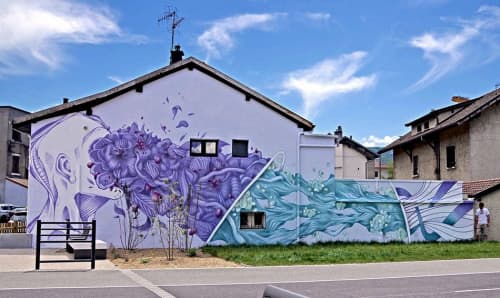 Voie Verte Ambilly | Street Murals by Russ. Item made of synthetic