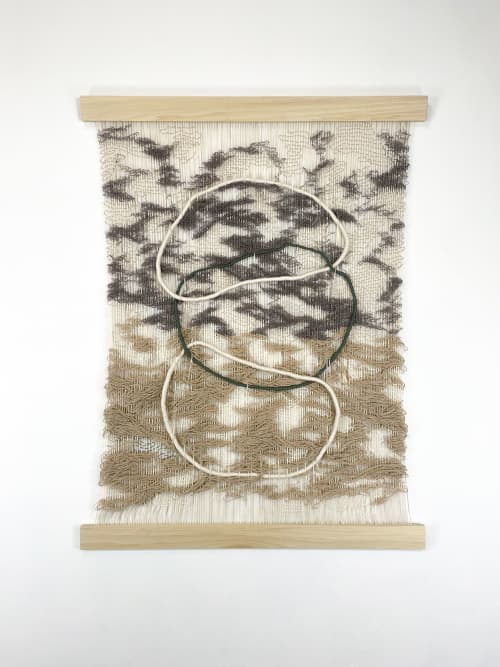 The eternal part of us that is both seed and tree | Tapestry in Wall Hangings by Renata Daina. Item made of cotton with fiber works with boho & mid century modern style