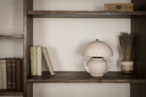 Potts mushroom table lamp | Lamps by ENOceramics. Item made of ceramic works with boho & minimalism style
