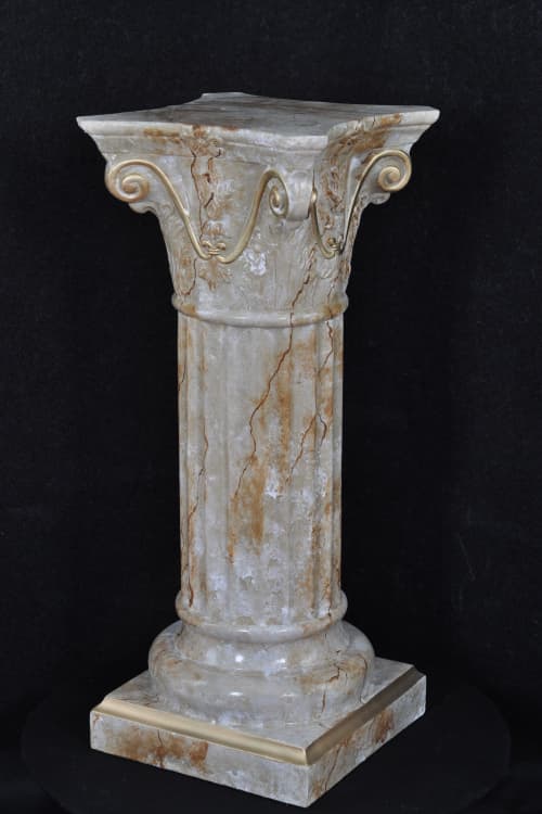 Corinthian Column marble effect hand painted all | Furniture by ultimate European. Item works with mid century modern & country & farmhouse style