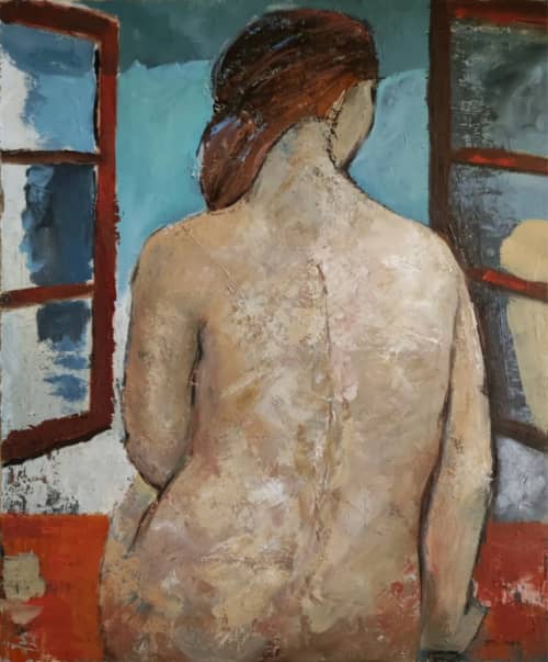 Pensees Secretes / Secret Thoughts | Oil And Acrylic Painting in Paintings by Sophie DUMONT.. Item made of canvas compatible with contemporary and modern style
