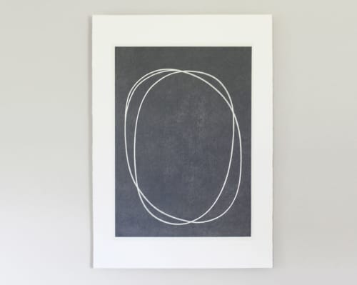 Linear Drawing No 24 - original handmade silkscreen print | Prints by Emma Lawrenson. Item composed of paper