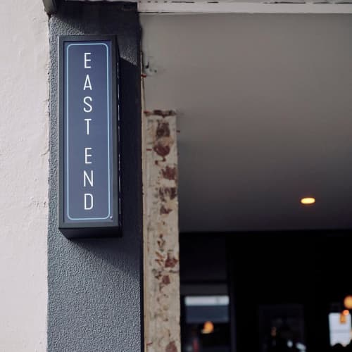 East End Signage by Studio Mimi Moon at East End Wine Bar, Hawthorn