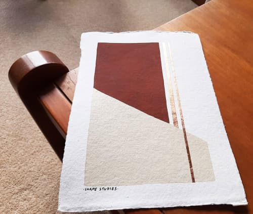 Shape Studies - Fig. 3 | Oil And Acrylic Painting in Paintings by Chrysa Koukoura. Item composed of paper