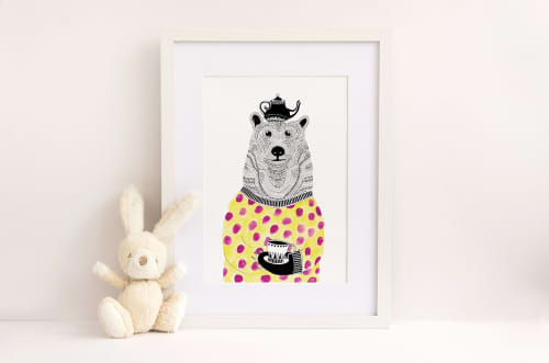 Bali the Bear | Prints by Chrysa Koukoura. Item made of paper