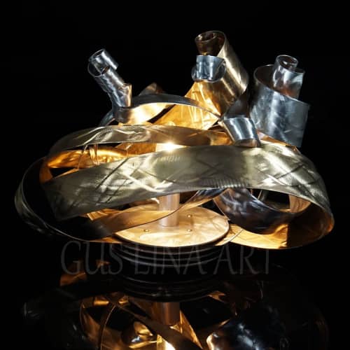 Tabletop Light-Sculpture-GL-AAE | Table Lamp in Lamps by Gus Lina Art. Item made of steel