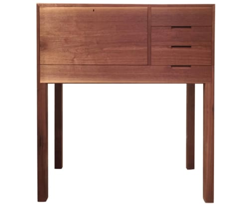 Butler’s Desk | Tables by Brian Holcombe Woodworker. Item made of oak wood
