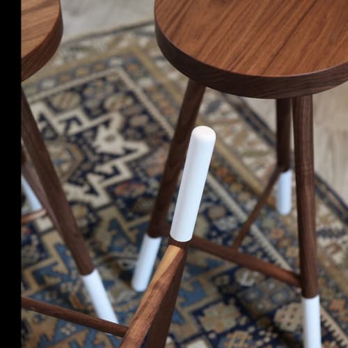 Counter Stool | Chairs by Solid Manufacturing Co.. Item composed of oak wood