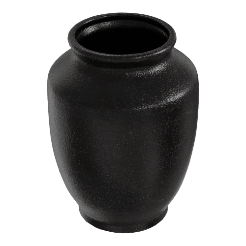 Black barrel shaped vase | Vases & Vessels by ENOceramics. Item composed of ceramic in country & farmhouse or art deco style