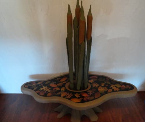 "Autumn Splendor" Table | Sculptures by J.A. Mayer "Sculptor". Item made of metal