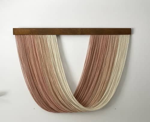 Maree Pastel - Made to order- Pastel wall decor | Tapestry in Wall Hangings by Olivia Fiber Art. Item composed of wood and wool in boho or minimalism style
