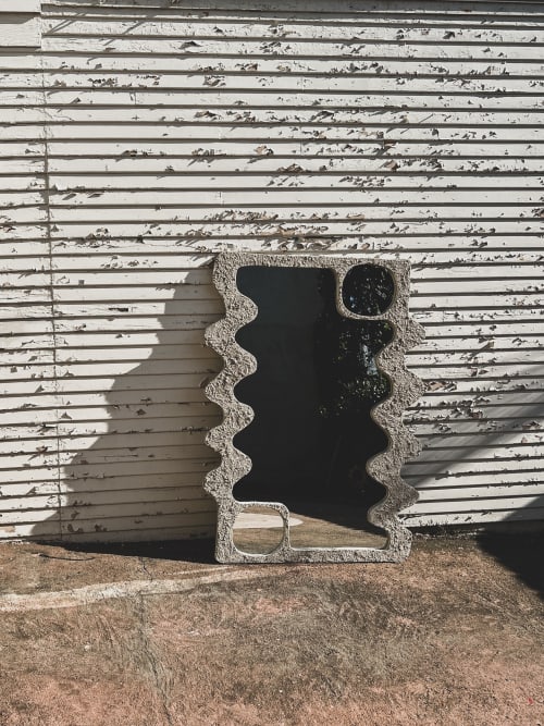 REFLEC.TION Series Mirror no. 1 | Decorative Objects by PAR  KER made. Item made of wood & cement compatible with mid century modern and contemporary style