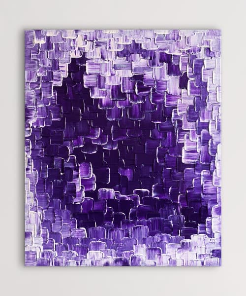 Amethyst Brilliance | Oil And Acrylic Painting in Paintings by Alessia Lu. Item composed of canvas in contemporary or modern style