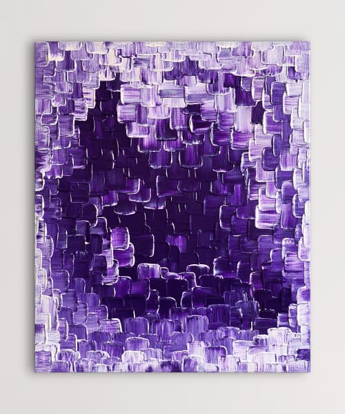 Amethyst Brilliance (SOLD) | Oil And Acrylic Painting in Paintings by Alessia Lu. Item composed of canvas in contemporary or modern style