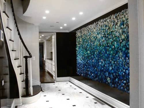 “Blue-Green Gradient” | Wall Sculpture in Wall Hangings by Carson Fox Studio. Item composed of synthetic