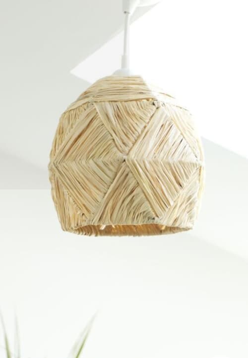 Boho Pendant Light, Raffia Fringe Chandelier, | Chandeliers by Magdyss Boutique | Yacht Club București in București. Item works with boho & contemporary style