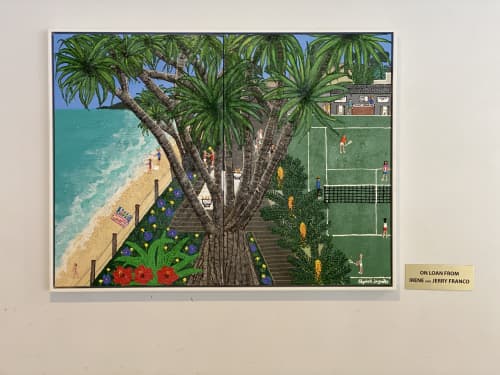 Tennis at Coffs Harbour | Paintings by Elizabeth Langreiter Art | Talus Street Reserve in Naremburn
