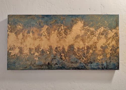 New Horizons | Mixed Media by Soulscape Fine Art + Design by Lauren Dickinson. Item composed of canvas and synthetic