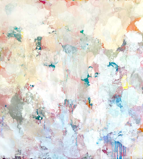 'Above the Clouds' Original Painting | Oil And Acrylic Painting in Paintings by Jessalin Beutler. Item in contemporary style