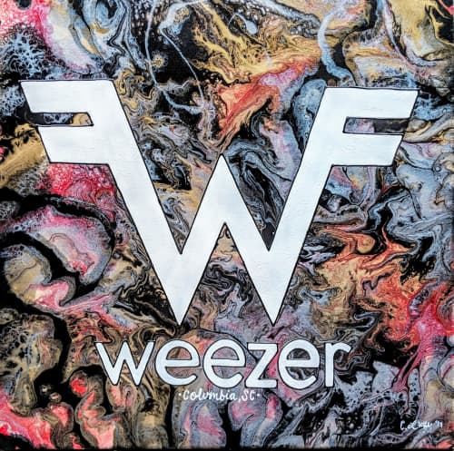 Weezer & Pixies Paintings | Oil And Acrylic Painting in Paintings by Christine Crawford | Christine Creates. Item made of synthetic