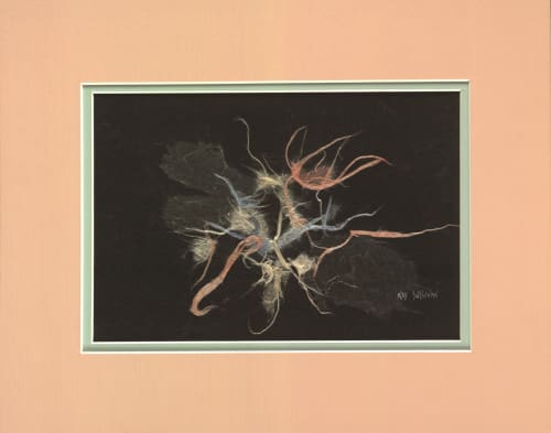 Light out of Darkness in Washi (matted) | Oil And Acrylic Painting in Paintings by Jan Sullivan Fowler. Item composed of paper & synthetic