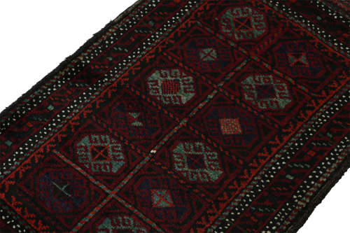 Vintage Baluch Afghan rug in Polychromatic Patterns | Area Rug in Rugs by Rug and Kilim
