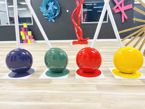 Pure Sugar Lollipop | Sculptures by VK Sculptures. Item made of steel works with minimalism & mid century modern style