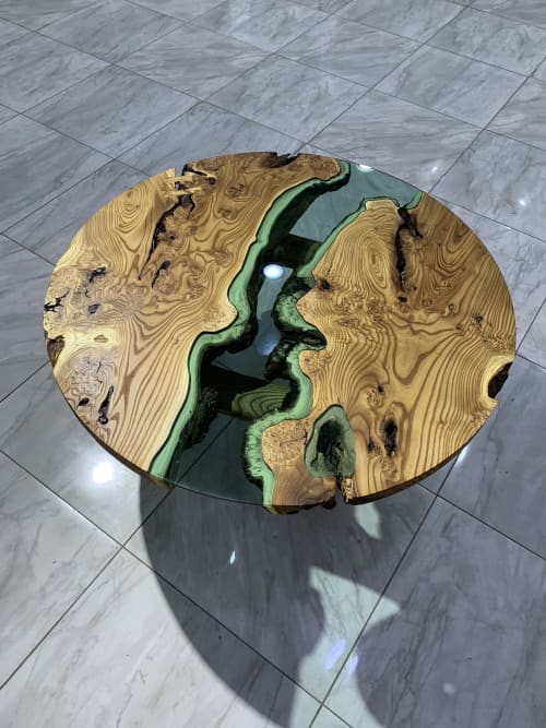 Wood Coffee Table - Modern Wooden Coffee Table - Side Table | Tables by Tinella Wood. Item made of wood with glass works with minimalism & contemporary style