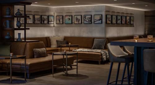 Alpine Ski Art | Mixed Media by Sarah Martin Art | The Hythe, a Luxury Collection Resort, Vail in Vail. Item made of synthetic