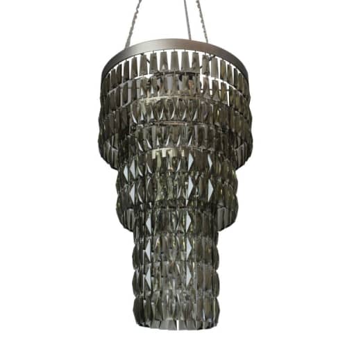WM126 SMOKE CRYSTAL | Chandeliers by alanmizrahilighting | New York in New York. Item made of metal