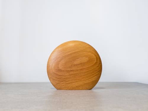 Kva Modern Wooden Vase Midi - Naturel Kayın | Vases & Vessels by Foia. Item made of wood works with boho & contemporary style