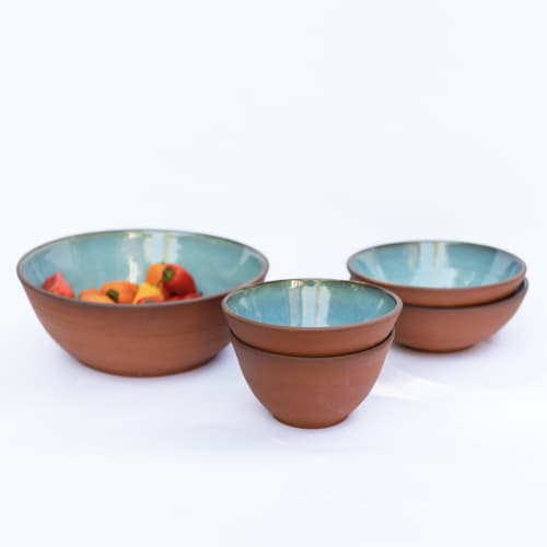 Red Clay Deep Serving Bowl | Serveware by Tina Fossella Pottery. Item made of stoneware
