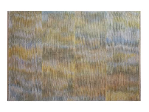 Opal Water - Commission | Mixed Media in Paintings by Jessie Bloom Studio. Item made of cotton with fiber works with mid century modern & contemporary style