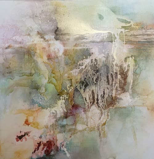 Gorge Walk:Summer | Oil And Acrylic Painting in Paintings by The Mink Gallery. Item composed of canvas