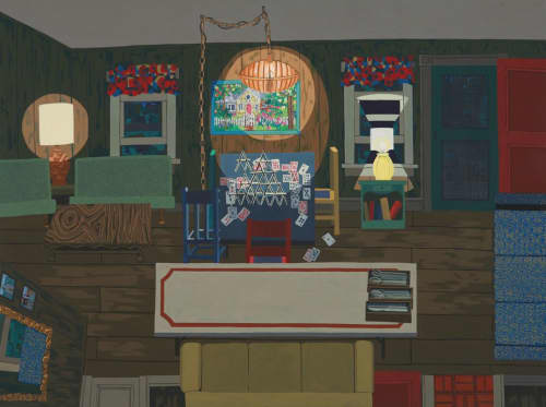 Building Card Houses | Oil And Acrylic Painting in Paintings by Ann Toebbe. Item composed of canvas
